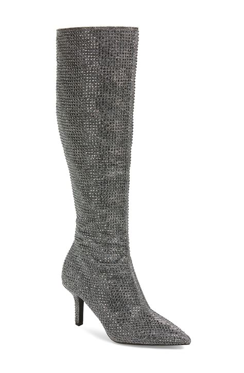 michael kors katerina boots black|Michael Michael Kors Katerina Boot Black/Silver 9.